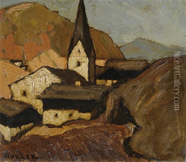 Bergbauerndorf Oil Painting - Oskar Mulley