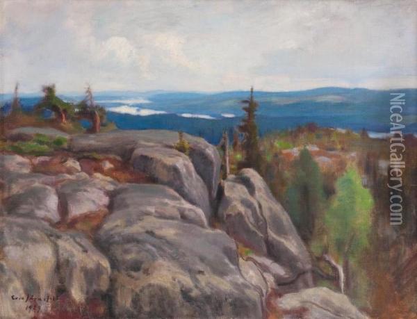 View From Koli Oil Painting - Eero Jarnefelt