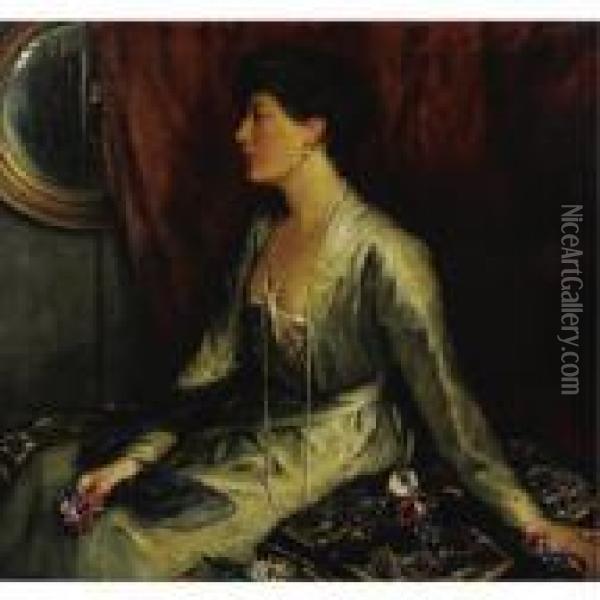 Portrait Of Baroness Toinon Von Essen Oil Painting - Charles Haslewood Shannon
