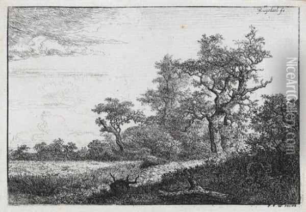 The Grain Field At The Edge Of A Wood Oil Painting - Jacob Van Ruisdael