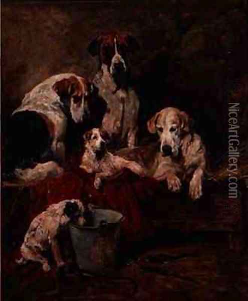 Kennel Companions Oil Painting - John Emms