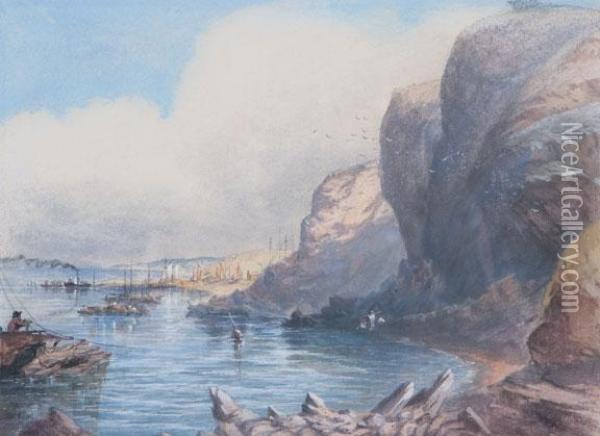 Beach Cove. Oil Painting - William Nichol Cresswell