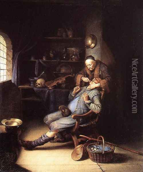 The Extraction Of Tooth Oil Painting - Gerrit Dou