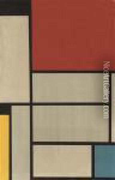One Plate, From Der Sieg Der Farbe Oil Painting - Piet Mondrian
