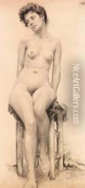 Nudo Di Donna Oil Painting - Giuseppe De Sanctis