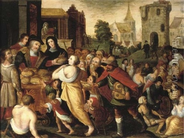 The Seven Acts Of Mercy Oil Painting - Joos van Craesbeeck