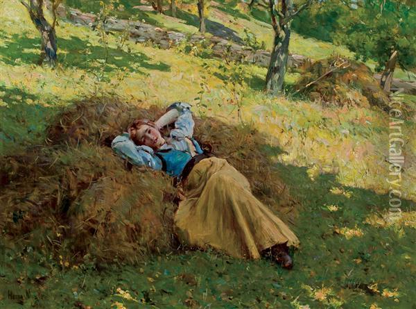 Daydreaming Oil Painting - Henry Mosler