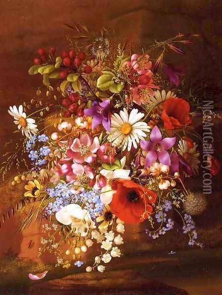 Floral Still Life III Oil Painting - Adelheid Dietrich