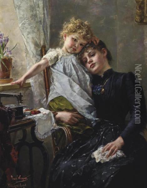 The Little Seamstress Oil Painting - Paul Wagner