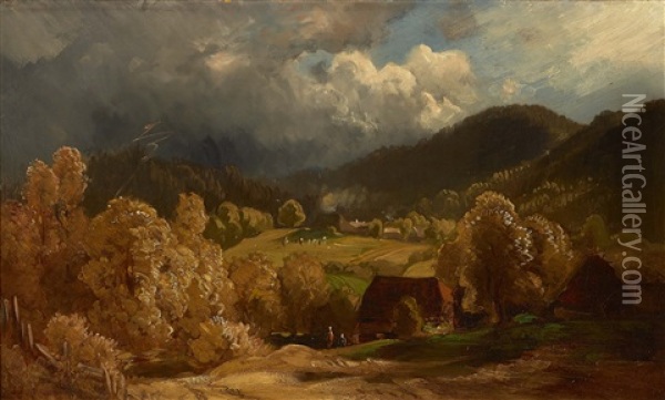 Gewitter Im Hochgebirge Oil Painting - Eduard Schleich the Elder