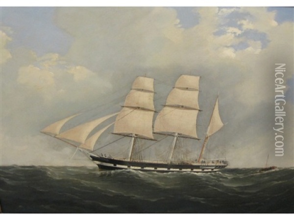 The Barque Adelaide As She Appeared On Friday 4th February 1853 Oil Painting - William Clark