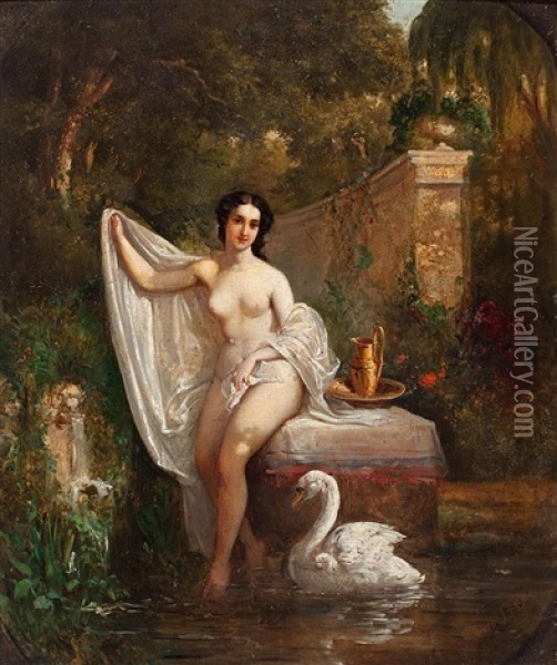Desnudo Femenino Oil Painting - Ramon Marti Alsina