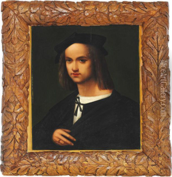 The Artist's Self-portrait Oil Painting - Raphael (Raffaello Sanzio of Urbino)