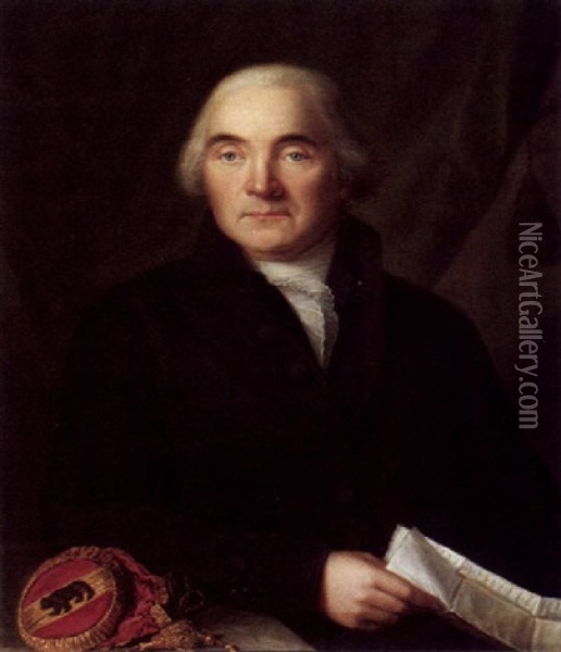 Bildnis Von C.f. Freudenreich Oil Painting - Johann Daniel Caspar Mottet