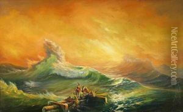 Crashing Wave Oil Painting - Ivan Konstantinovich Aivazovsky