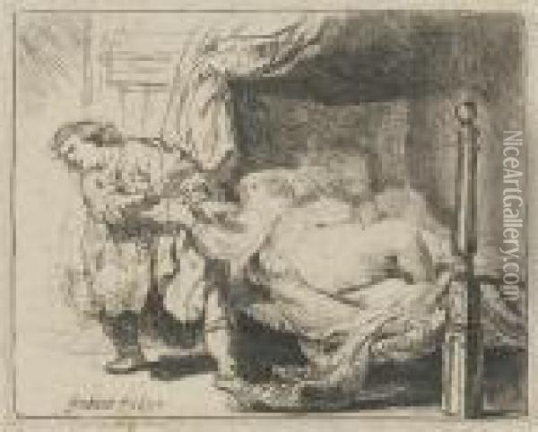 Joseph And Potipher's Wife Oil Painting - Rembrandt Van Rijn