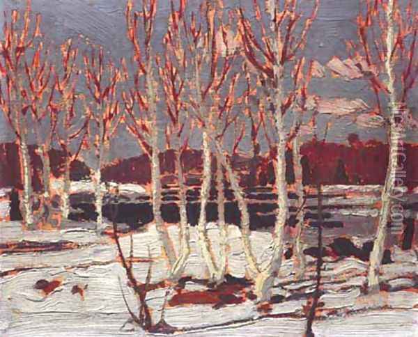 April in Algonquin Park Oil Painting - Tom Thomson