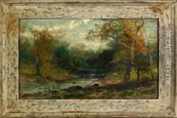 Landscape With Brook Oil Painting - Christopher H. Shearer