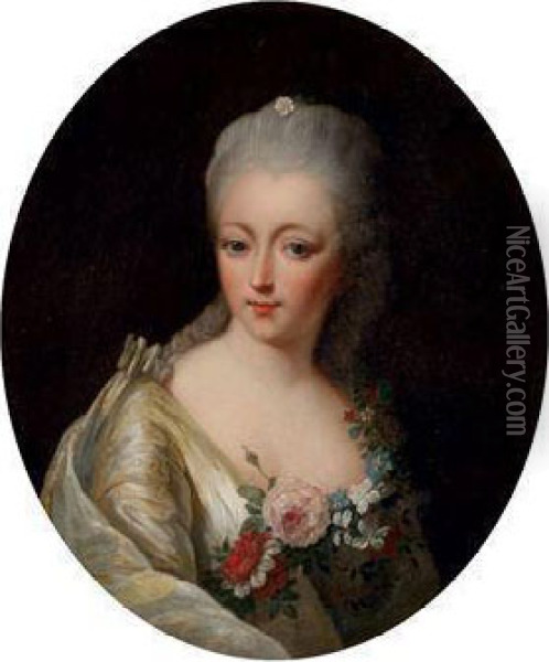 Portrait Presume De La Comtesse Du Barry Oil Painting - Elisabeth Vigee-Lebrun