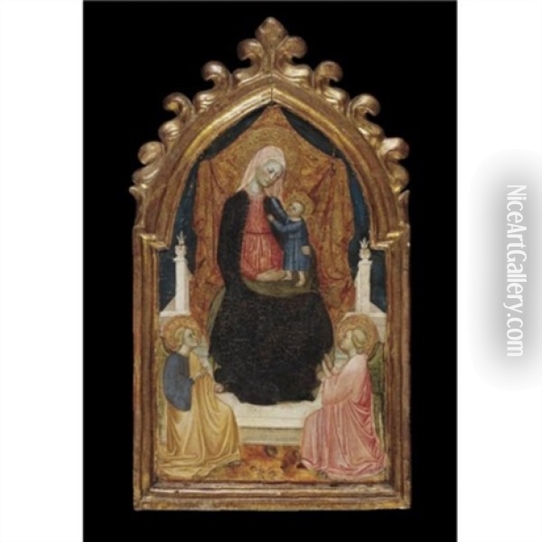 Madonna And Child Oil Painting -  Alvaro di Piero (Pedro)