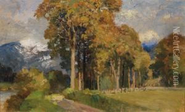 Near Gmund In Autumn Oil Painting - Marie Egner