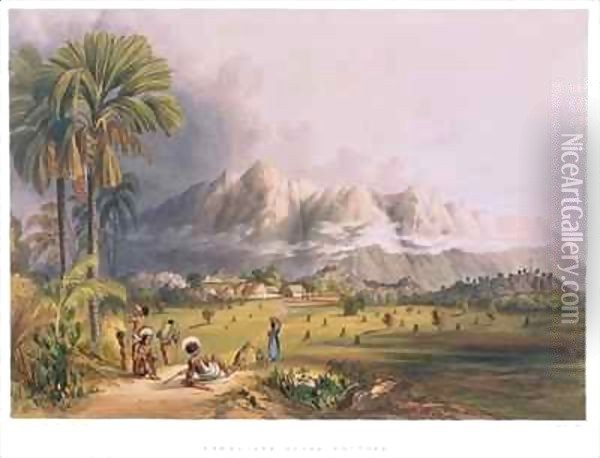Esmeralda, on the Orinoco, site of a Spanish Mission, from 'Views in the Interior of Guiana' Oil Painting - Charles Bentley