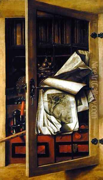 Cupboard Oil Painting - Franciscus Gysbrechts