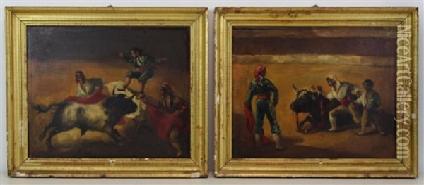 Bull Fight Scene (2) Oil Painting - Eugenio Lucas Velazquez