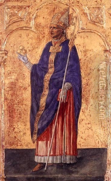 Saint Nicholas of Bari Oil Painting - di Giovanni di Bartolo Matteo