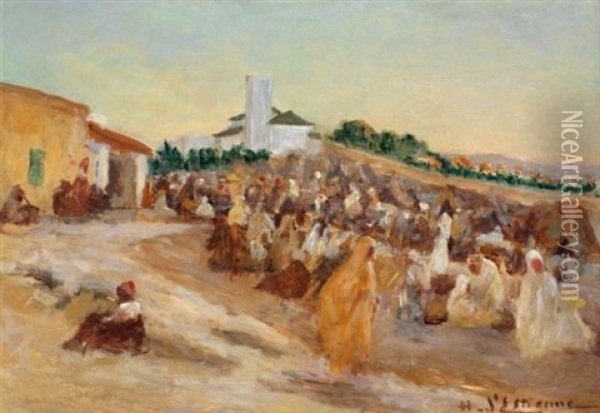 Fete Marocaine Oil Painting - Henry d' Estienne