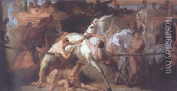 La Corsa Dei Barberi Oil Painting - Theodore Gericault