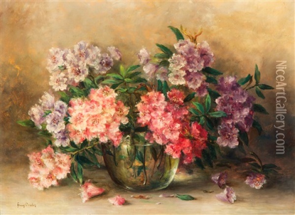 Rhododendrons Oil Painting - Frans David Oerder