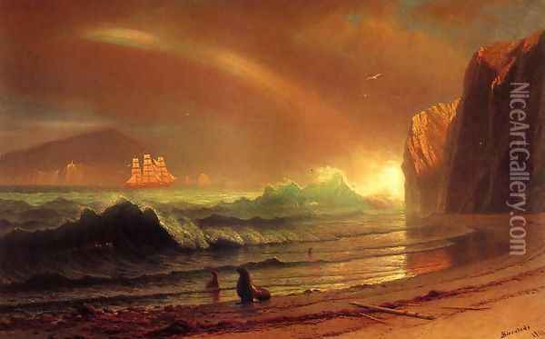 The Golden Gate Oil Painting - Albert Bierstadt