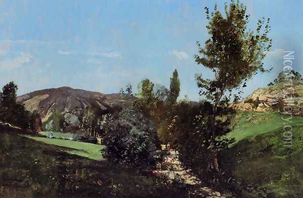 Landscape in the Durance Valley Oil Painting - Paul-Camille Guigou