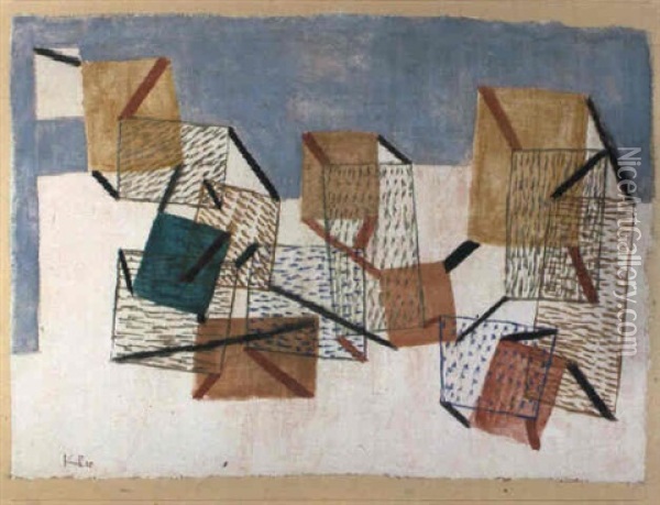 Kojen Oil Painting - Paul Klee