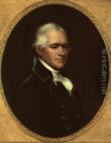 Portrait Of Alexander Hamilton Oil Painting - Ezra Ames