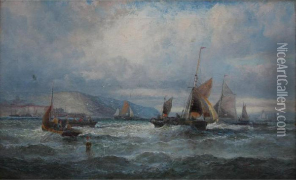 A Fresh Breeze, Devon Oil Painting - William A. Thornley Or Thornber
