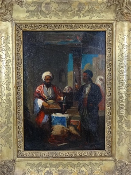 Deux Orientaux Oil Painting - Jan Baptist Huysmans