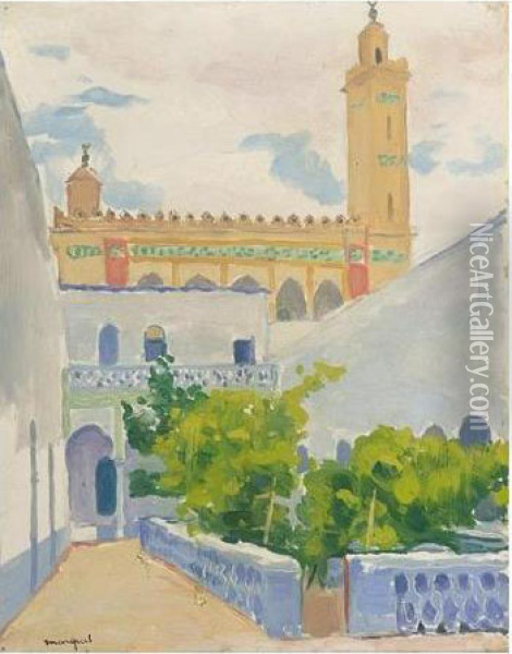 Cour Et Minaret Oil Painting - Albert Marquet