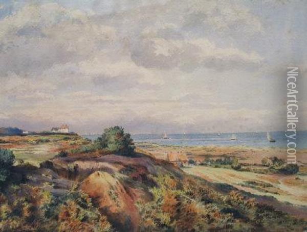 Near Lowestoft Looking Towards Yarmouth Oil Painting - John Thomas Selwin Ibbetson