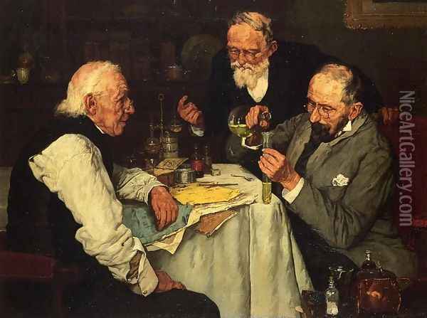 The Chemists Oil Painting - Louis Charles Moeller