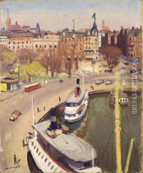 Le Port De Stockholm Oil Painting - Albert Marquet