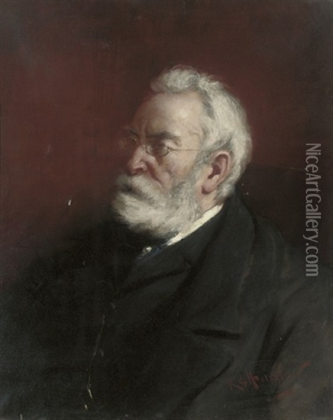 Portrait Of A Gentleman Oil Painting - Robert Gemmell Hutchison