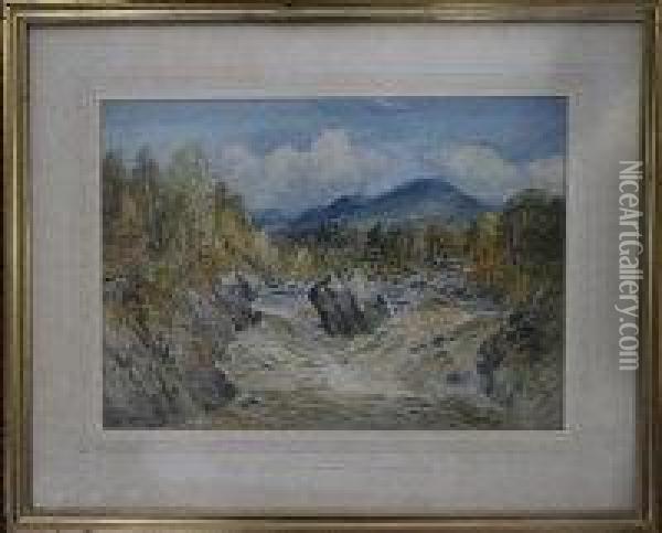 Pass Of Lemy-callendar Oil Painting - Thomas Swift Hutton