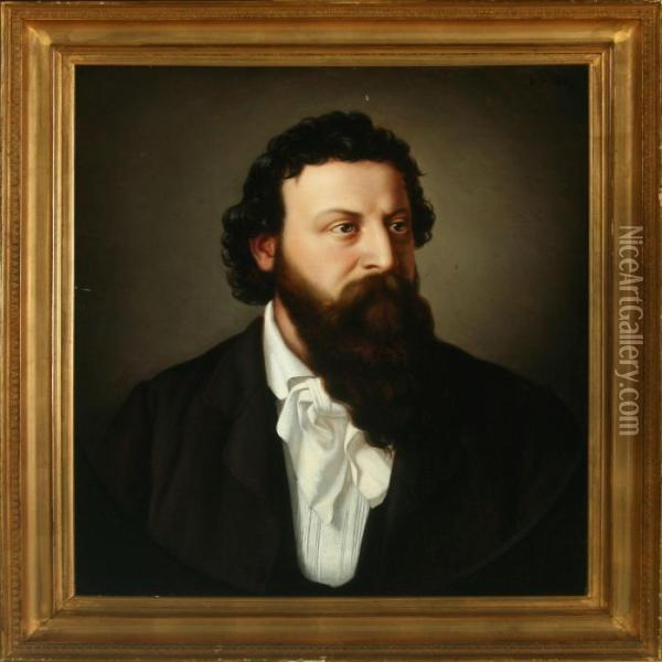 Portrait Of Agentleman Oil Painting - Wenzel Ulrik Tornoe