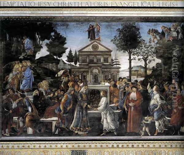 Three Temptations of Christ 1481-82 Oil Painting - Sandro Botticelli