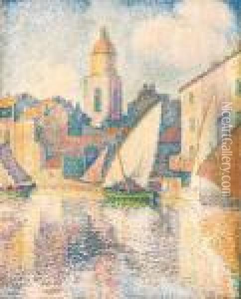 Le Clocher De Saint-tropez Oil Painting - Paul Signac