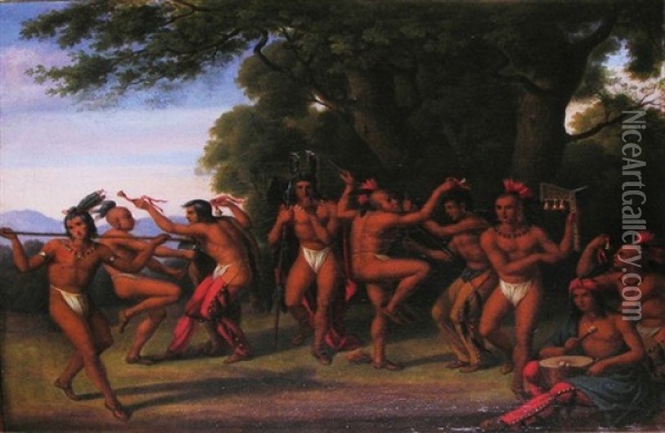 Indian Dance Oil Painting - Ferdinand Flor