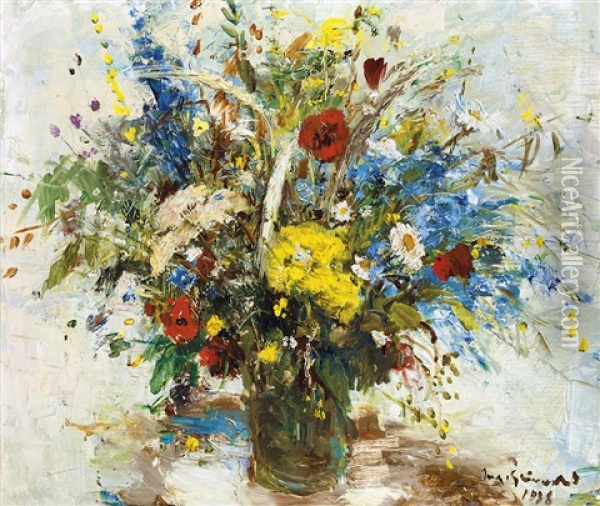 Wild Flowers Oil Painting - Bela Ivanyi Gruenwald