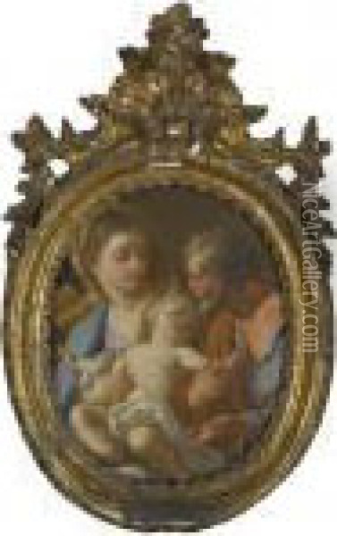 The Holy Family Oil Painting - Francesco Solimena